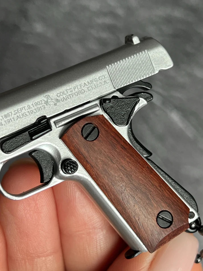 MiniCaliber™ Colt Wooden Grip Detachable Keychain