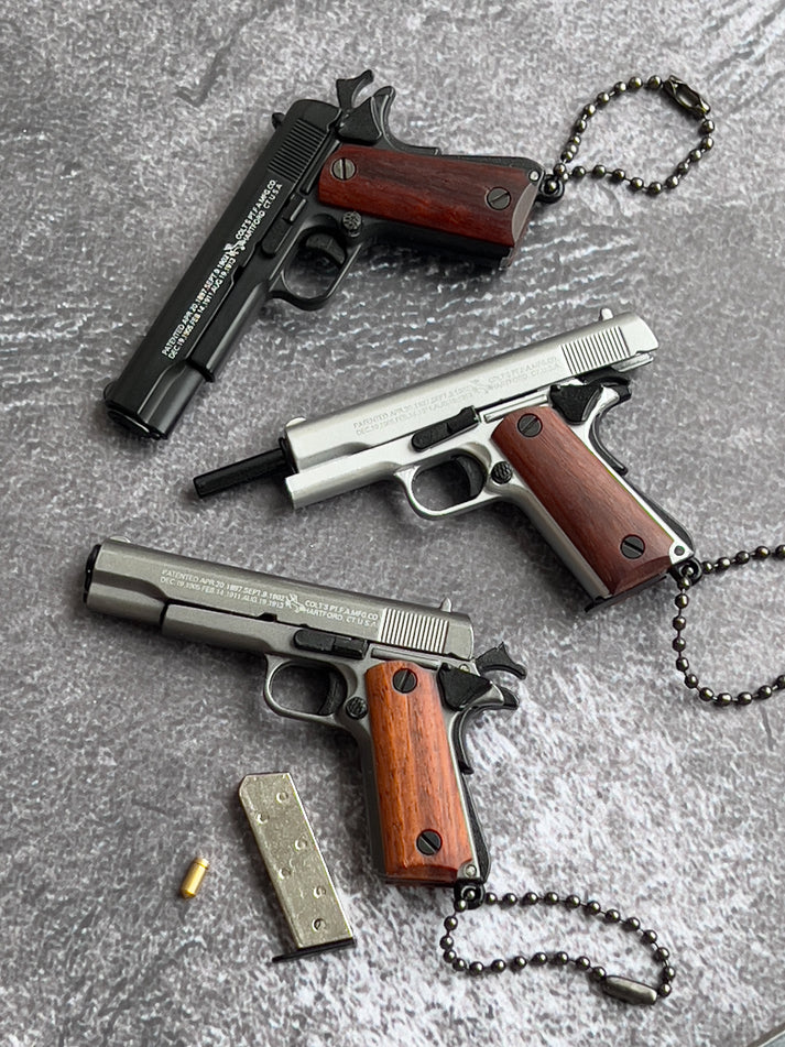 MiniCaliber™ Colt Wooden Grip Detachable Keychain